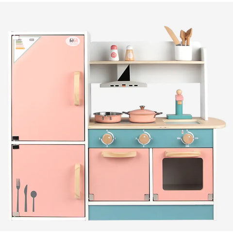 Little Angel New Design Wooden Kitchen Refrigerator Style D Play Set For Children