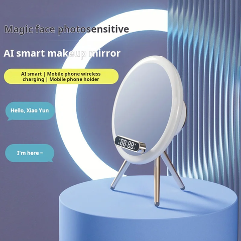 Magic Mirror Q6 With Light Wireless Charging 15w Bluetooth clock