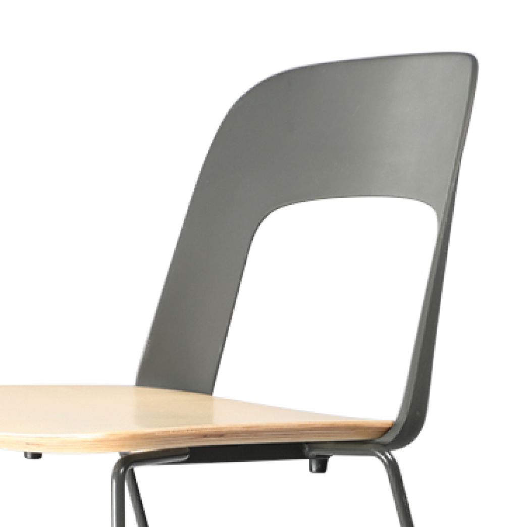 Navodesk Solo Chair - Premium Stackable High Chairs, Modern Solid Wood Chairs for Home & Office. (Set of 2)