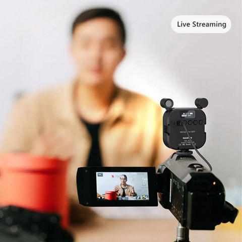 2 in 1 Microphone RGB LED Light For Vlogging