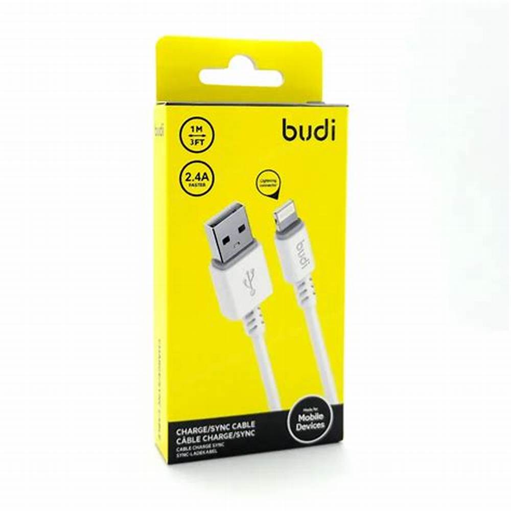 Budi 2.4A Lightning Data Cable With Fast Charging 1meter For Apple iPhones DC011L10W