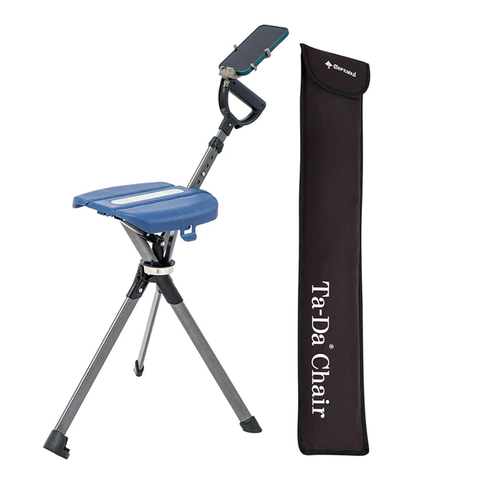 The Ta Da Seat Stick / Chair - the walking cane/ stick that converts to a tripod chair