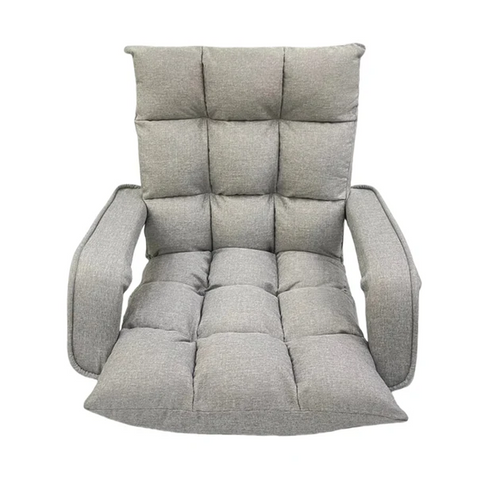 Willow Portable Folding Chair Single Floor Lazy Sofa with Handle Adjustable Back
