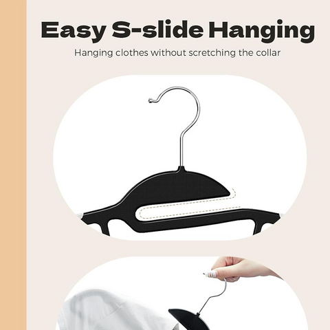 Willow Heavy Duty Plastic Hangers with Rubber Pads (50Pc Pack)
