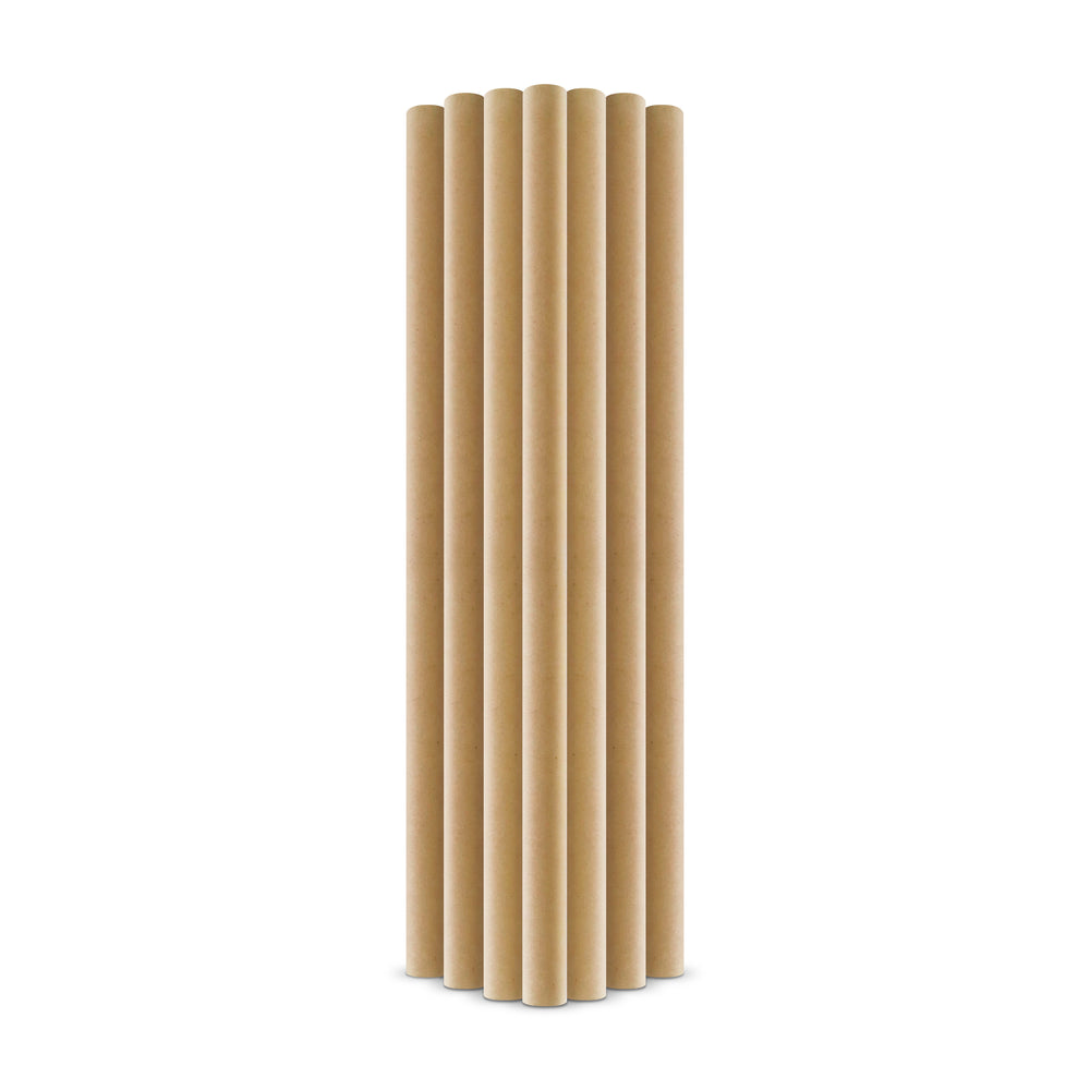Willow Straight Natural Brown Straws 8x197mm [30pcs x 1pkt]