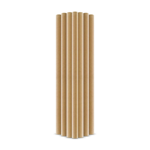 Willow Straight Natural Brown Straws 8x197mm [30pcs x 1pkt]
