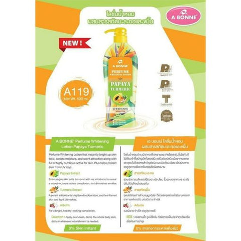 A Bonne Papaya Turmeric Perfume Whitening Lotion