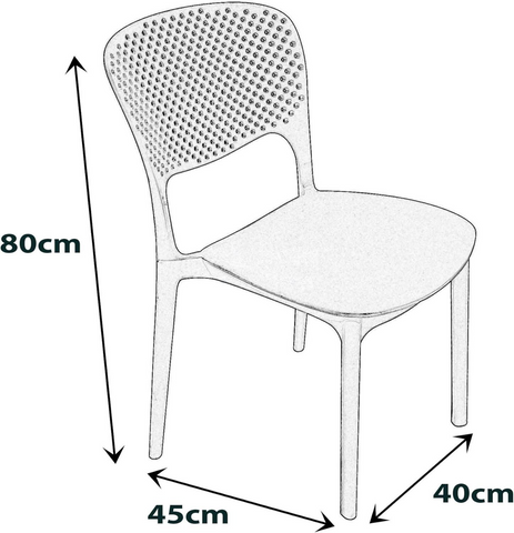 Plastic Stacking Modern Molded Side Chair Kitchen Dining Room Chair