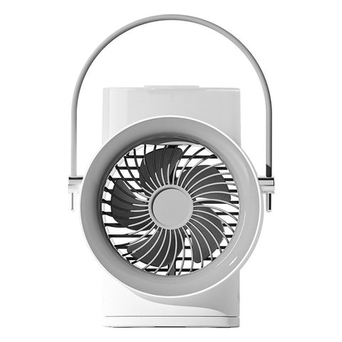 Portable Wireless Fan Humidifier Diffuser with Night Light, 120° Swing Head
