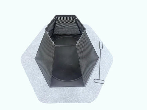 Olmecs Outdoor Fire Pit BBQ Grill Garden Stove Fireplace High Mesh Large Capacity