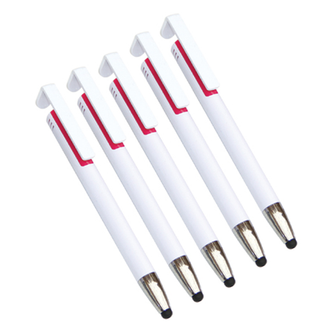 Olmecs Promotional Plastic Pen with Mobile Holder & Stylus (100Pc Pack)