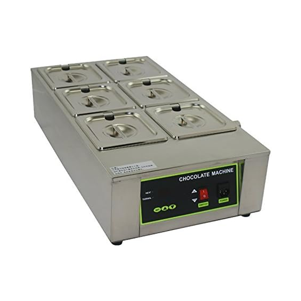 Commercial Chocolate Tempering Machine, 1000W Chocolate Melting Machine With Temperature Control 6 Compartment