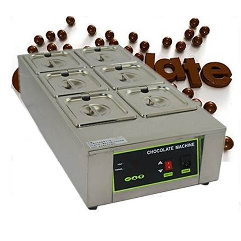 Commercial Chocolate Tempering Machine, 1000W Chocolate Melting Machine With Temperature Control 6 Compartment