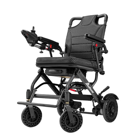 Carbon Fiber Coated Lightweight 15.6kg Electric Wheelchair Automatic Wheelchair Travel for Adults, Seniors Compact Portable Airline Approved