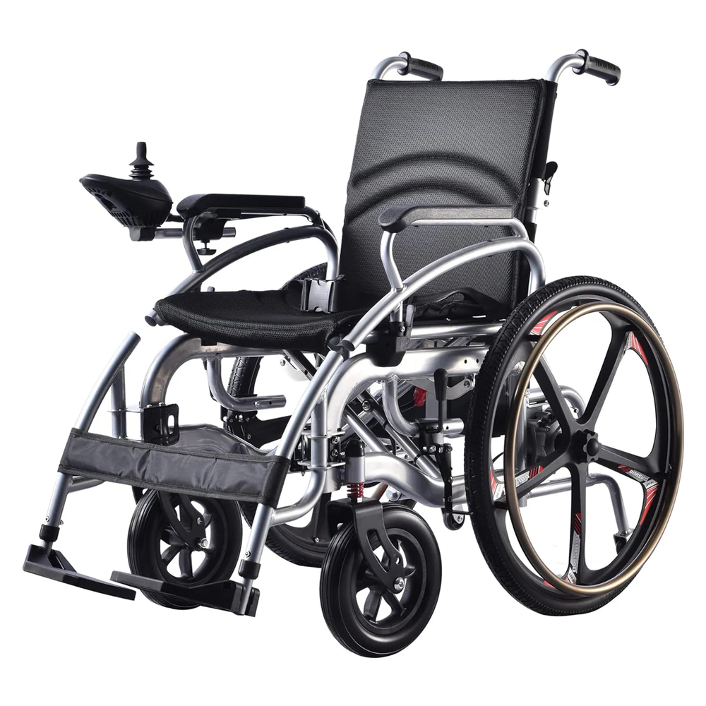 COOLBABY Portable 24-Inch Electric Wheelchair for Adults and the Elderly