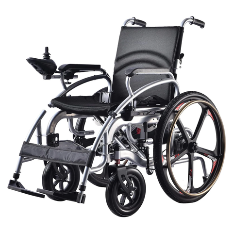 COOLBABY Portable 24-Inch Electric Wheelchair for Adults and the Elderly