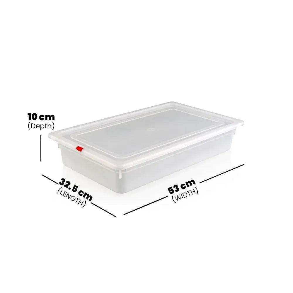 Olmecs PP 1/1 Full Size Food Pan-4 With Air Tight Lid 53x32.5x10.5Cms