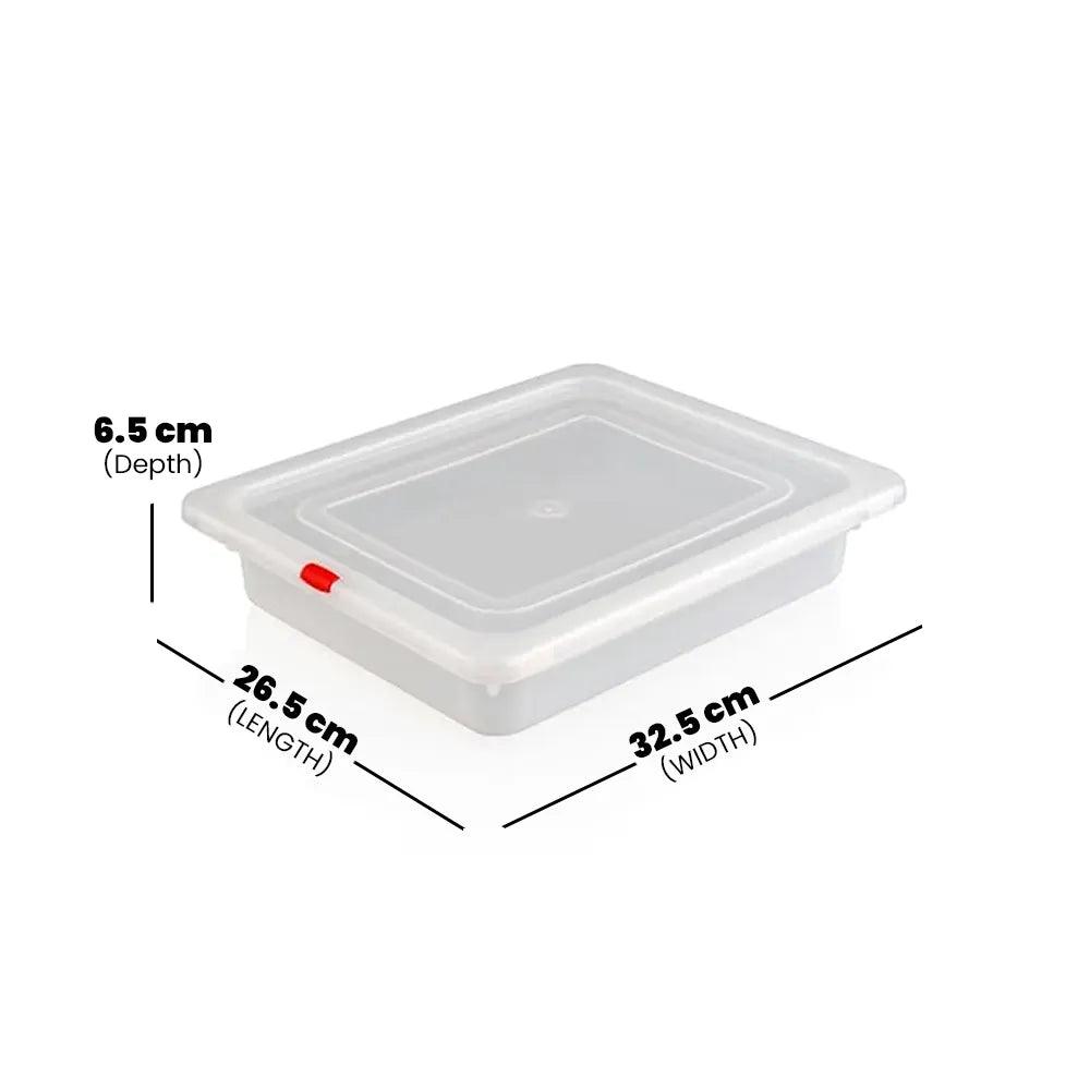 Olmecs PP 1/2 Half Size Food Pan-2 With Air Tight Lid 32x26x7 Cms