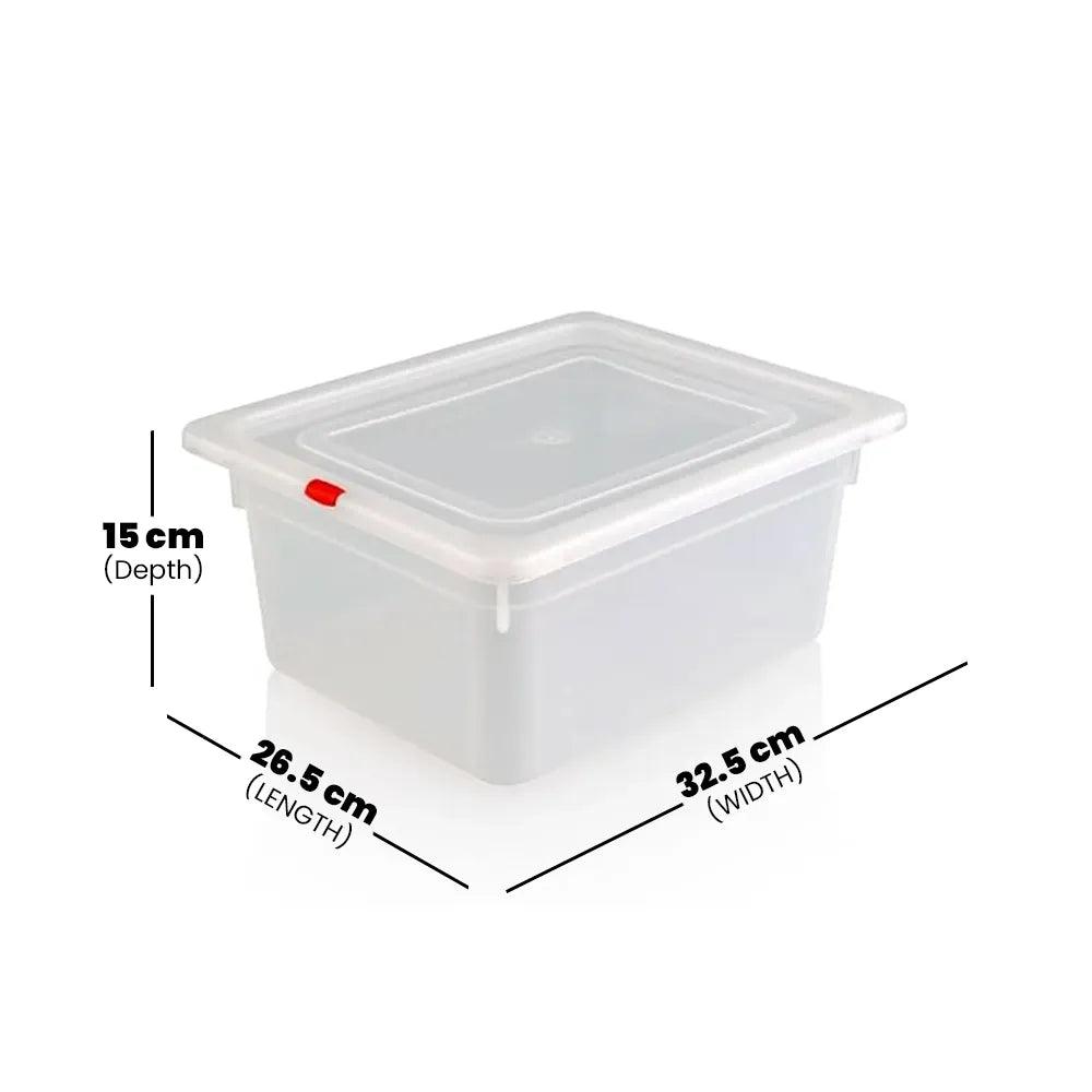 Olmecs PP 1/2 Half Size Food Pan-6 With Air Tight Lid  (32x26x15 Cms)