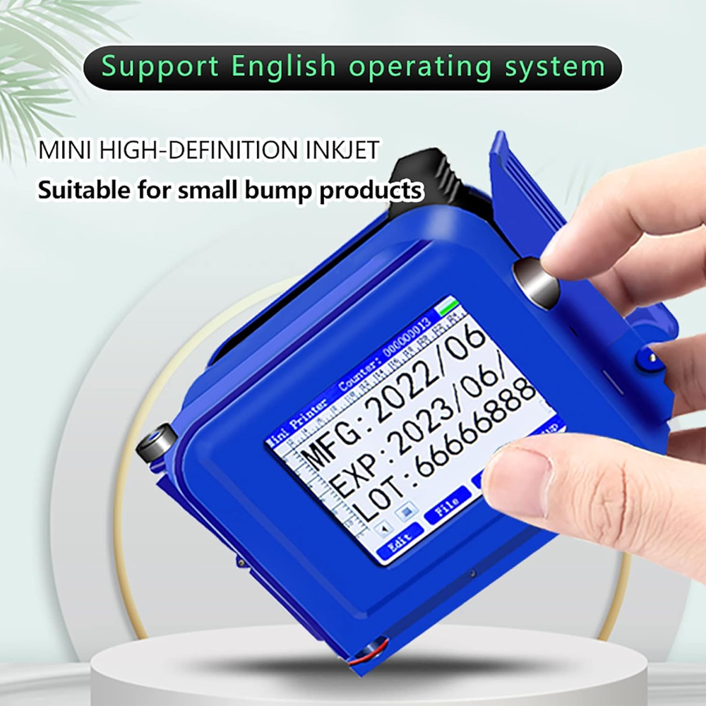 Portable Handheld Inkjet Printer Mini Label Coding Machine 12.7mm Prod ...