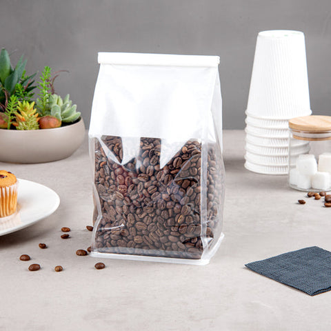 Tin Tie Tab Lock Kraft Paper Bags for Cookies Treats Candy Coffee Beans (5.1x3.9x11 In) - Willow