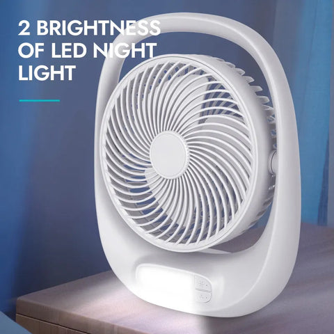 Winning Star Rechargeable Outdoor Mini Fan 3 Speeds 2 Brightness
