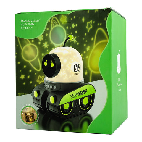 Robot Night Light Projector For Room Decor with 12 Films and 15 Sounds, USB Rechargeable, Portable Star Projector