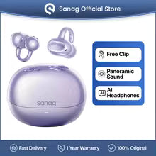 Sanag S8S AI Ear Headphones True Wireless Bluetooth 5.4 Open Ear Earbuds