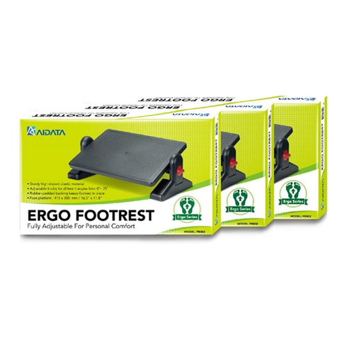 Aidata  Plastic Ergo Footrest, Black