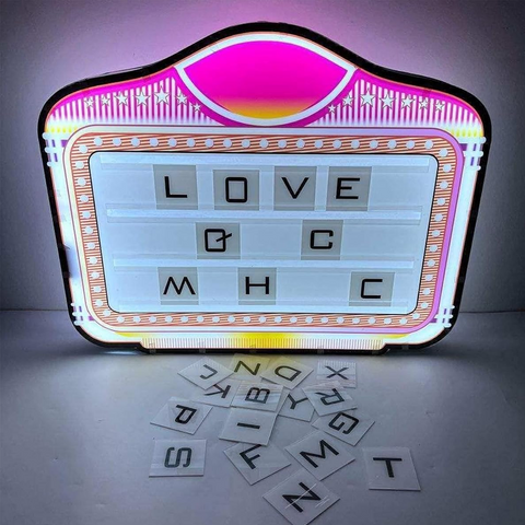 Cinema Light Box LED Letter Bottle Presenter with Color Change, Customized Logo - Perfect for Happy Birthday, Color Letter Billboard,Hand Holding Luminous LED Presenter