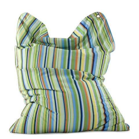 B&S The Bull Bean Bag – Stripes Green | Comfort & Style Bean Bag with Polystyrene Fillings