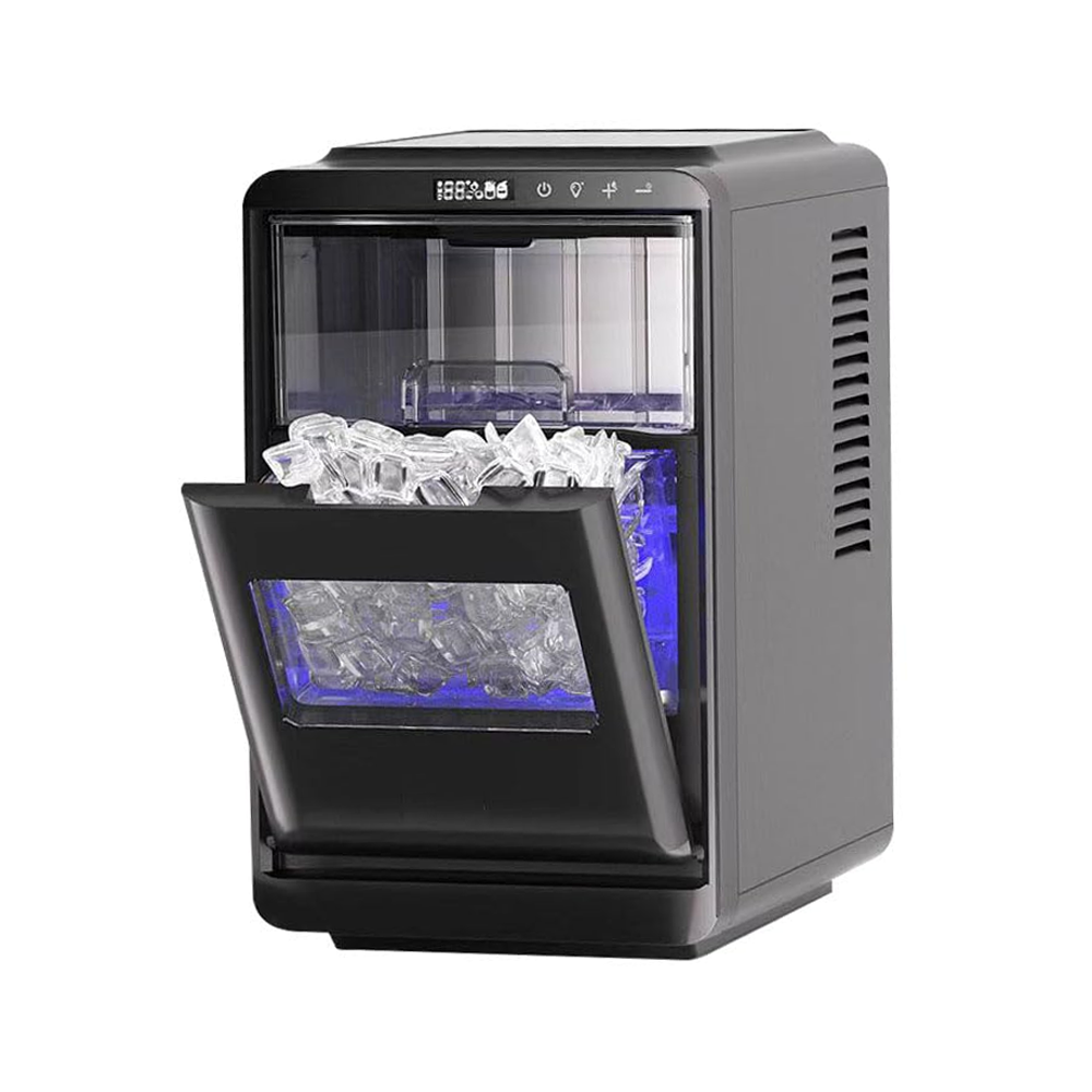Countertop Ice Maker, Crescent-Shaped Ice, 12kg per 24 Hours, 1.8L Tank, Quick Ice in 13 Minutes, 32dB Low Noise