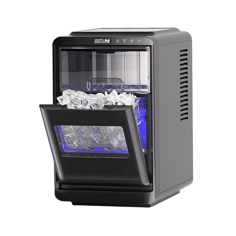 Countertop Ice Maker, Crescent-Shaped Ice, 12kg per 24 Hours, 1.8L Tank, Quick Ice in 13 Minutes, 32dB Low Noise