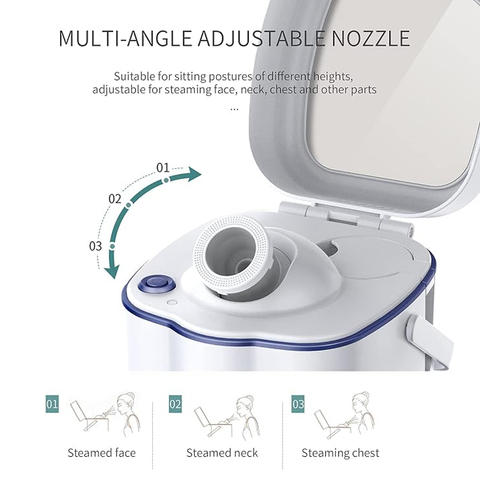 Olmecs Hot Mist Nano Facial Steamer, Warm Mist Hydration System for Pore Cleansing,