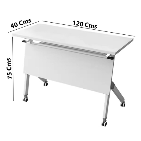 Foldable Conference Room Table with Flip Top Mobile Seminar Training Table