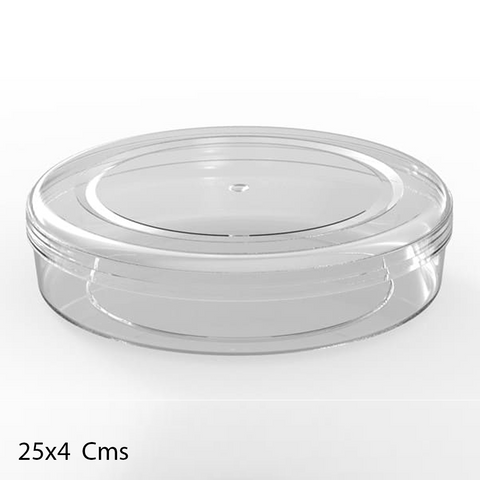 Transparent Crystal Food Grade Round Boxes for Packing Cookies / Sweets (48 Pcs / Carton)