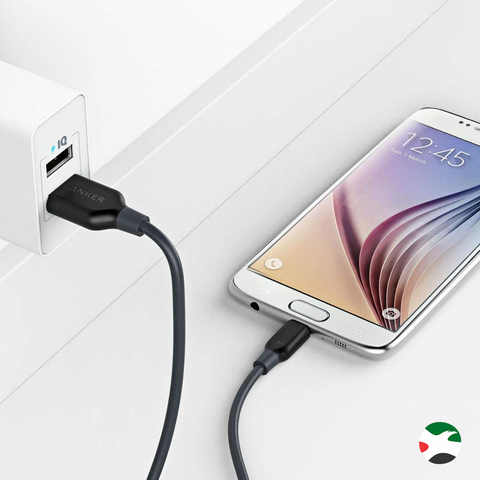 Anker PowerLine Micro USB (6ft) - Fast and Durable Charging Cable, with Aramid Fiber and 10,000+ Bend Lifespan for Samsung