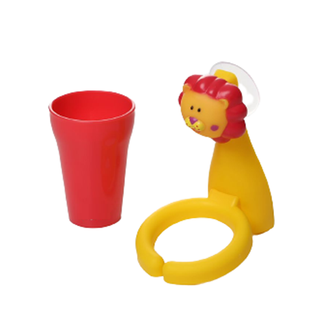 Little Angel -Kids Cute Animal Toothbrush & Cup Holder - Lion