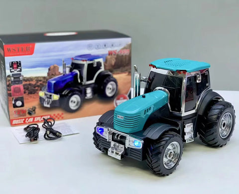 Wireless Music Car Speaker Tractor Shaped Subwoofer USB TF Card AUX Fm Playback Portable Vintage Bluetooth Sound Box