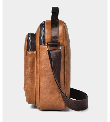 Male Shoulder Briefcase for Man PU Leather Tote Handbag
