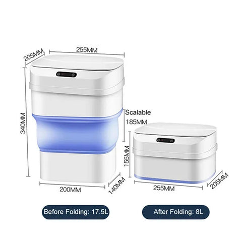 Smart Sensor Folding Trash Can Dustbin 17.5L