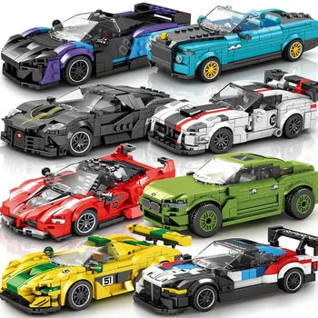 Champions Racing Sports Car Building Blocks Kit Bricks Classic Model For Kids Toys Gift