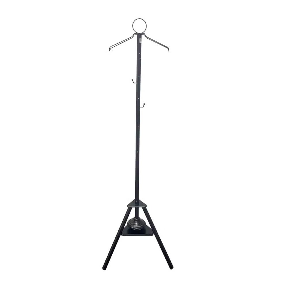 Vertical clothes steamer and stand for steaming clothes, black color, 175 cm