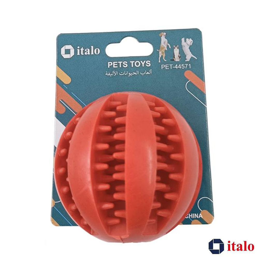 ITALO 7 cm Diameter Dog Ball Toy with Dental Care Function for Small and Large Dogs