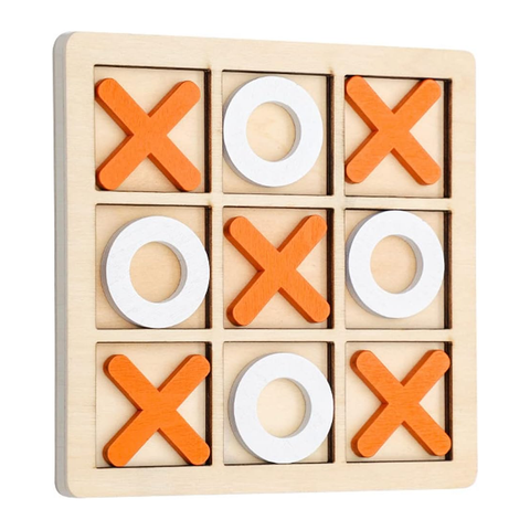 Olmecs (45x45 Cm) Tic Tac Toe Game, XO Wooden Board Game