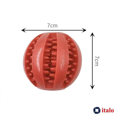 ITALO 7 cm Diameter Dog Ball Toy with Dental Care Function for Small and Large Dogs