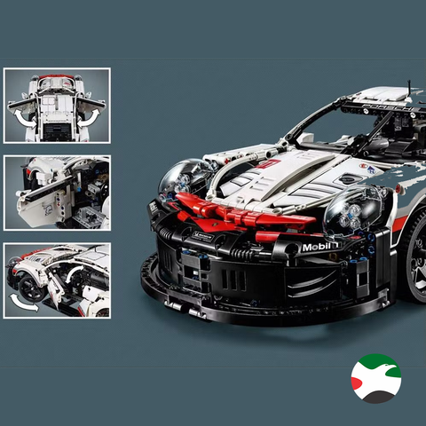 Nabi 1631Pcs Building Block Kit Set Toy 911 Porsche Race RSR Car Model - XUJM001