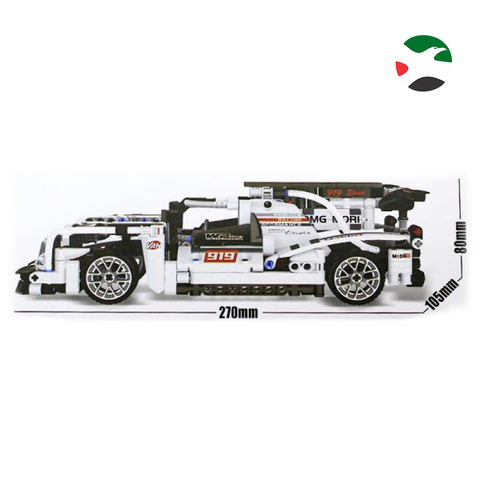 Nabi 539+ Pieces Building Blocks Super Car Pull Back Function Racing Porsche 919 Car Model Toy For Girl and Boy