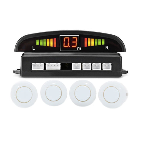 Toby's Car Parking Sensor White Color with LED Display Audio Alarm