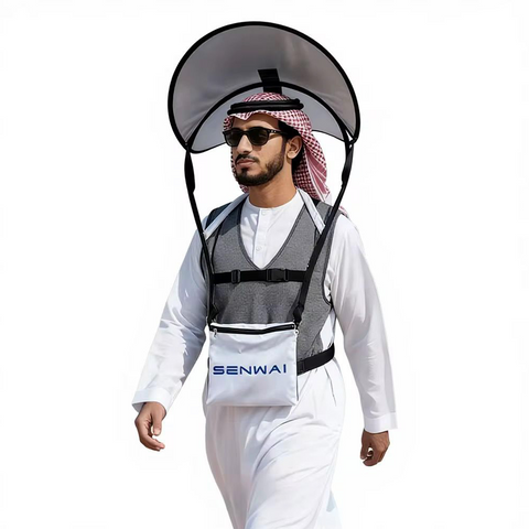Handsfree Umbrella Hat for Hajj, Umrah & Outdoor Fishing Hiking Camping Cycling Mountaineering